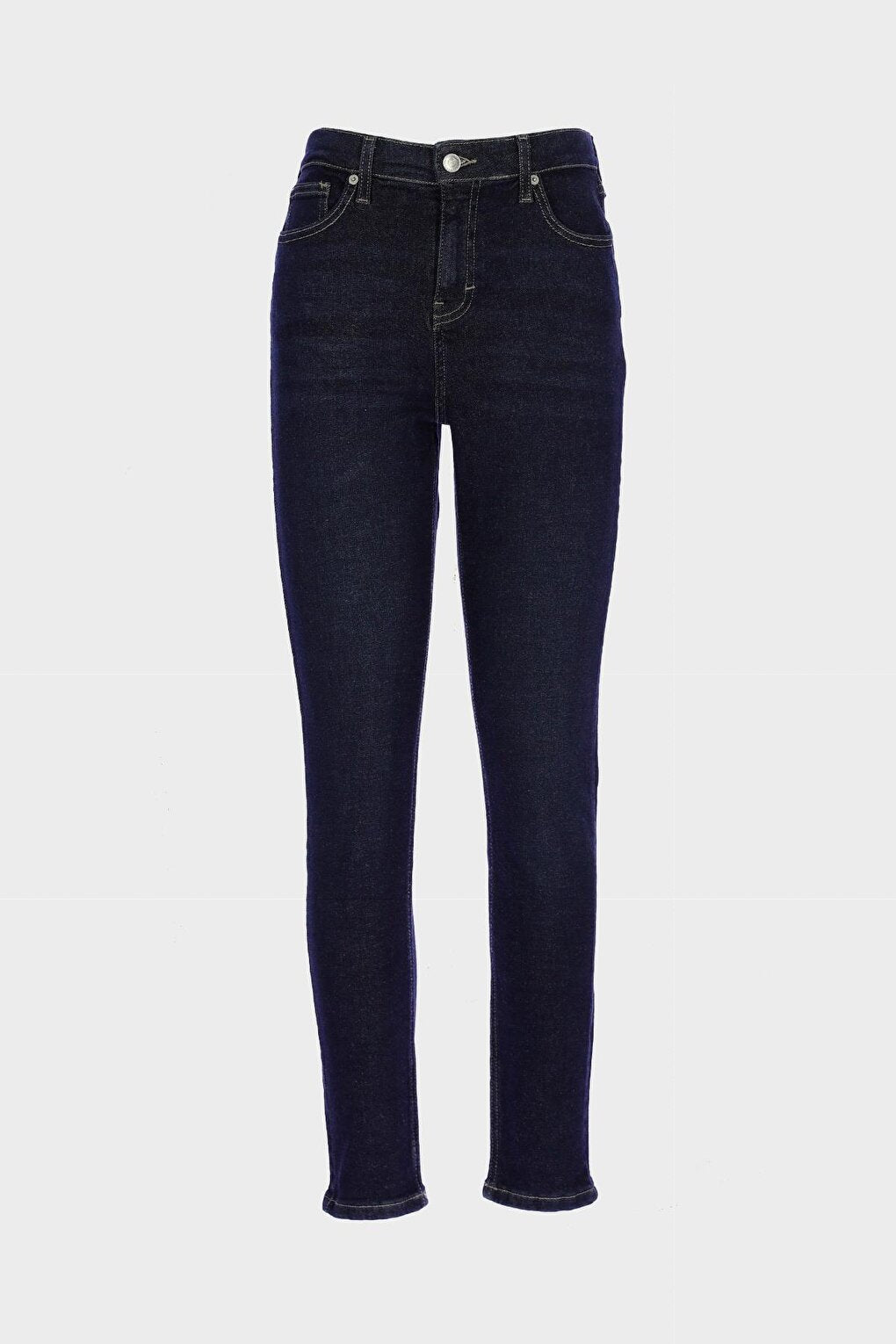 Judy Dark Blue High Waist Skinny Fit Zippered Jean Trousers C 4521-214