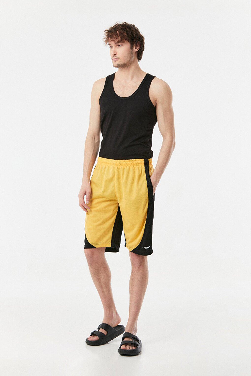 Color Block Tie Waist Shorts