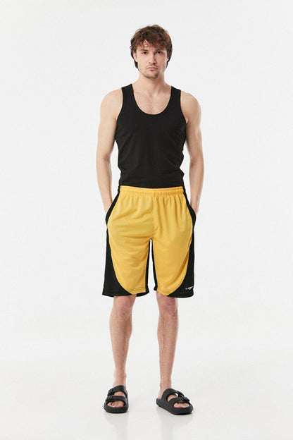 Color Block Tie Waist Shorts