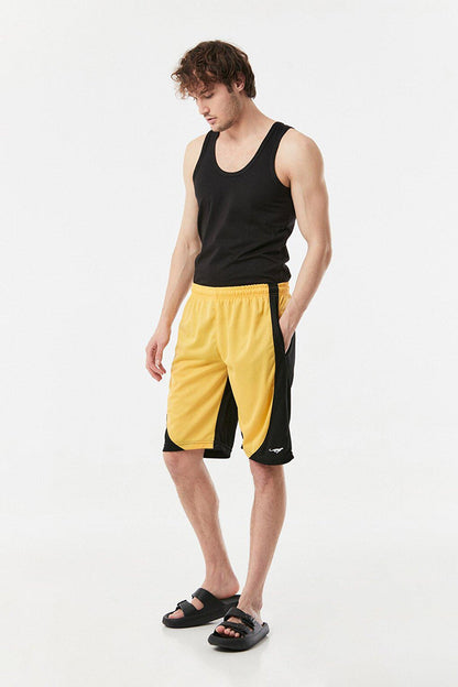 Color Block Tie Waist Shorts