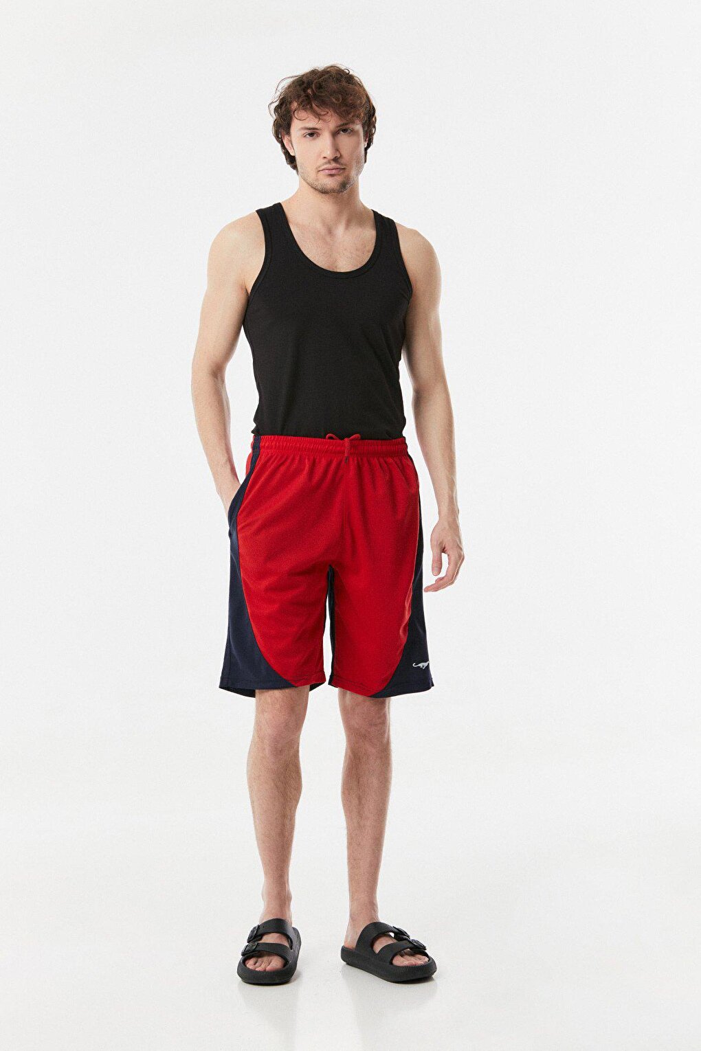 Color Block Tie Waist Shorts