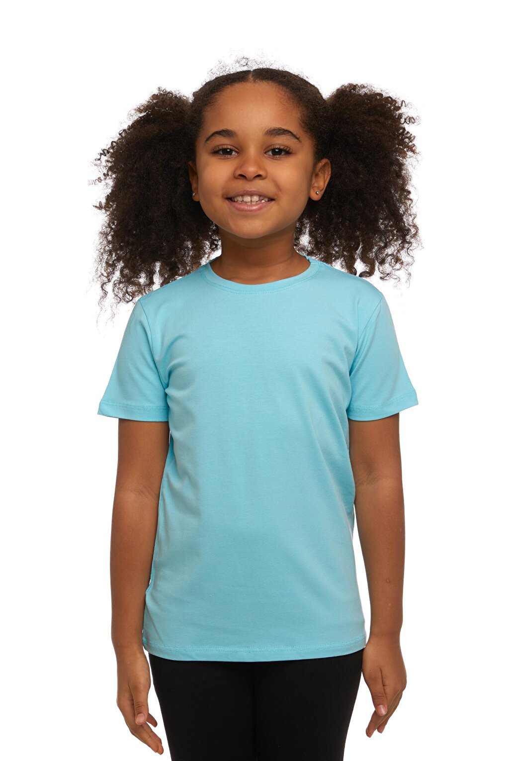 Cyan Unisex Crew Neck Short Sleeve T-Shirt