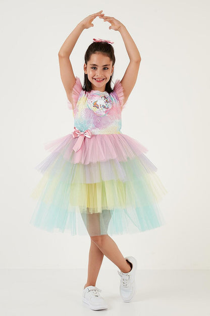 Unicorn Sequined Tutu Skirt Party Birthday Costume Dress 6567001