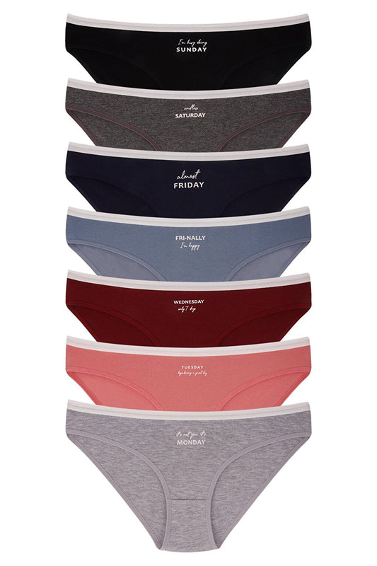 Women's 7 Days Cotton Lycra Panties 7 Pack