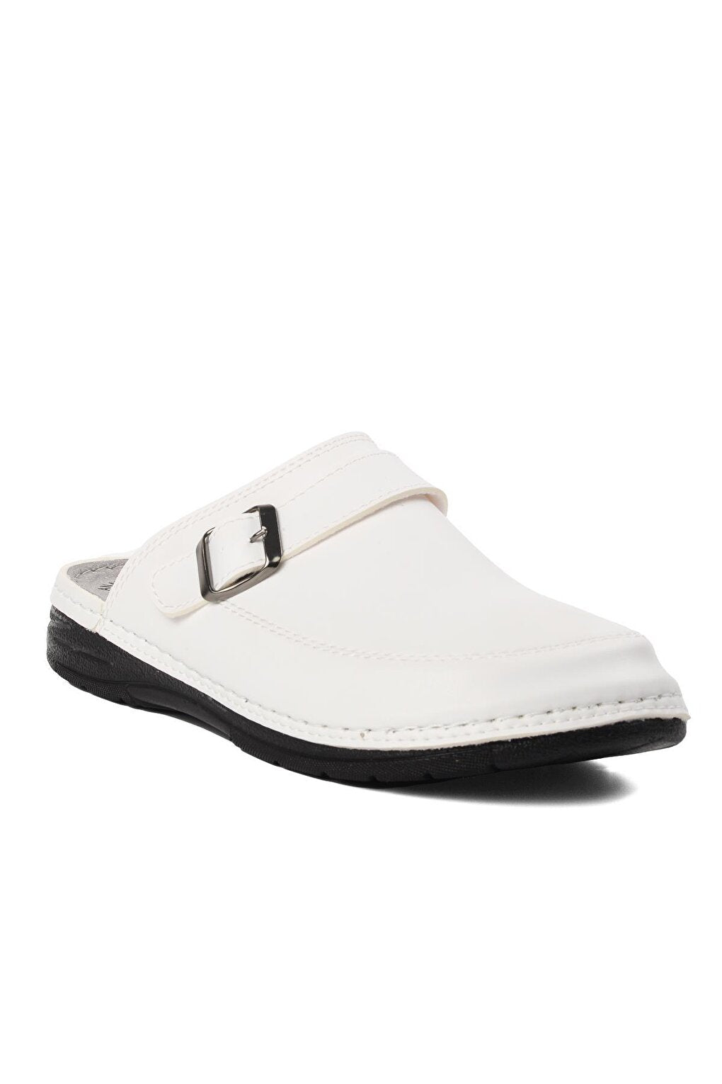 White Men's Sabo Slippers Coat 154303