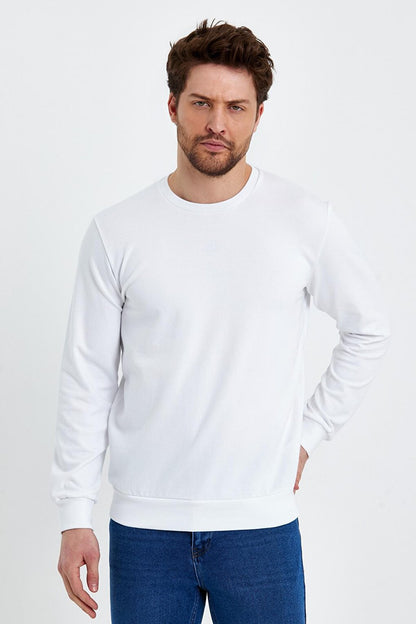 Crew Neck Basic Thin Men's Sweatshirt