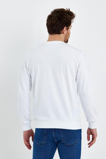 Crew Neck Basic Thin Men's Sweatshirt