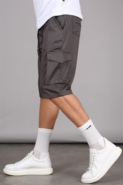 Smoked Basic Cargo Pocket Men's Capri Shorts 5473