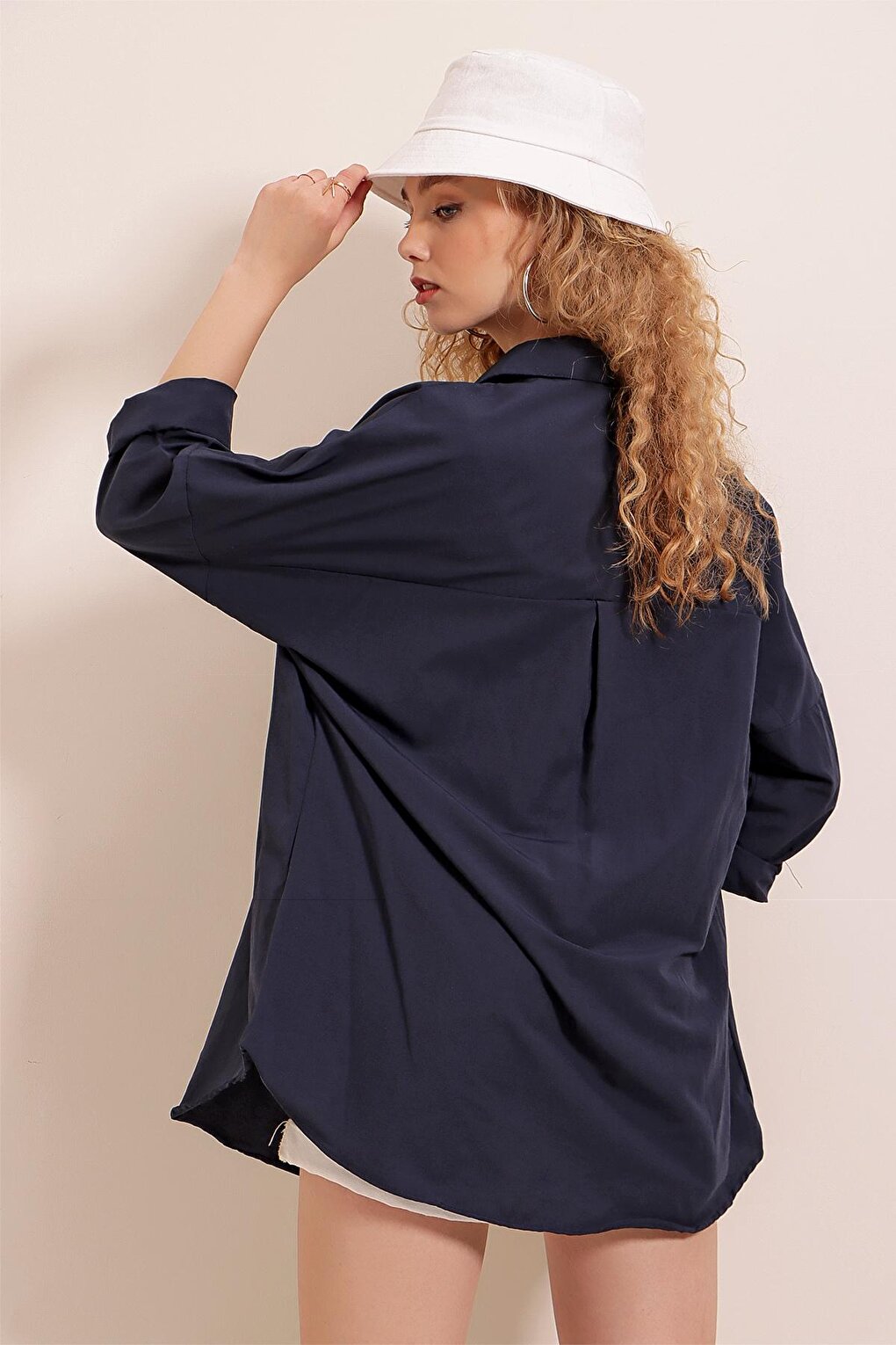 Oversize Long Basic Women's Shirt