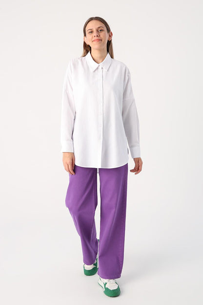 White Oversize Basic Shirt