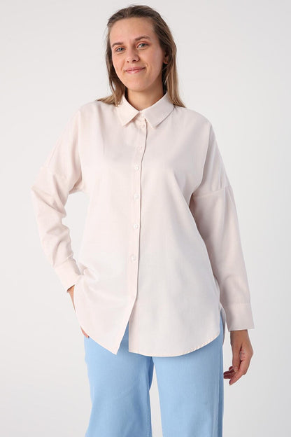 Light Pink Oversize Basic Shirt