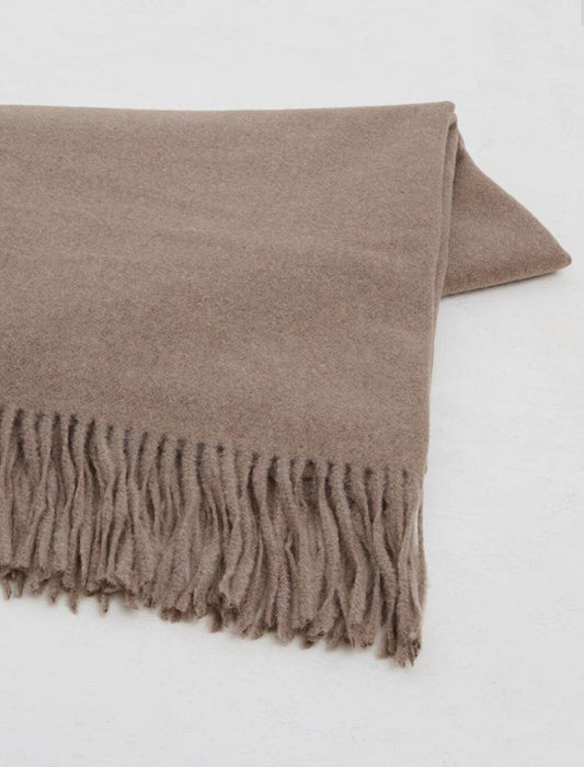 Stylish Winter Shawl with Mink Fringes