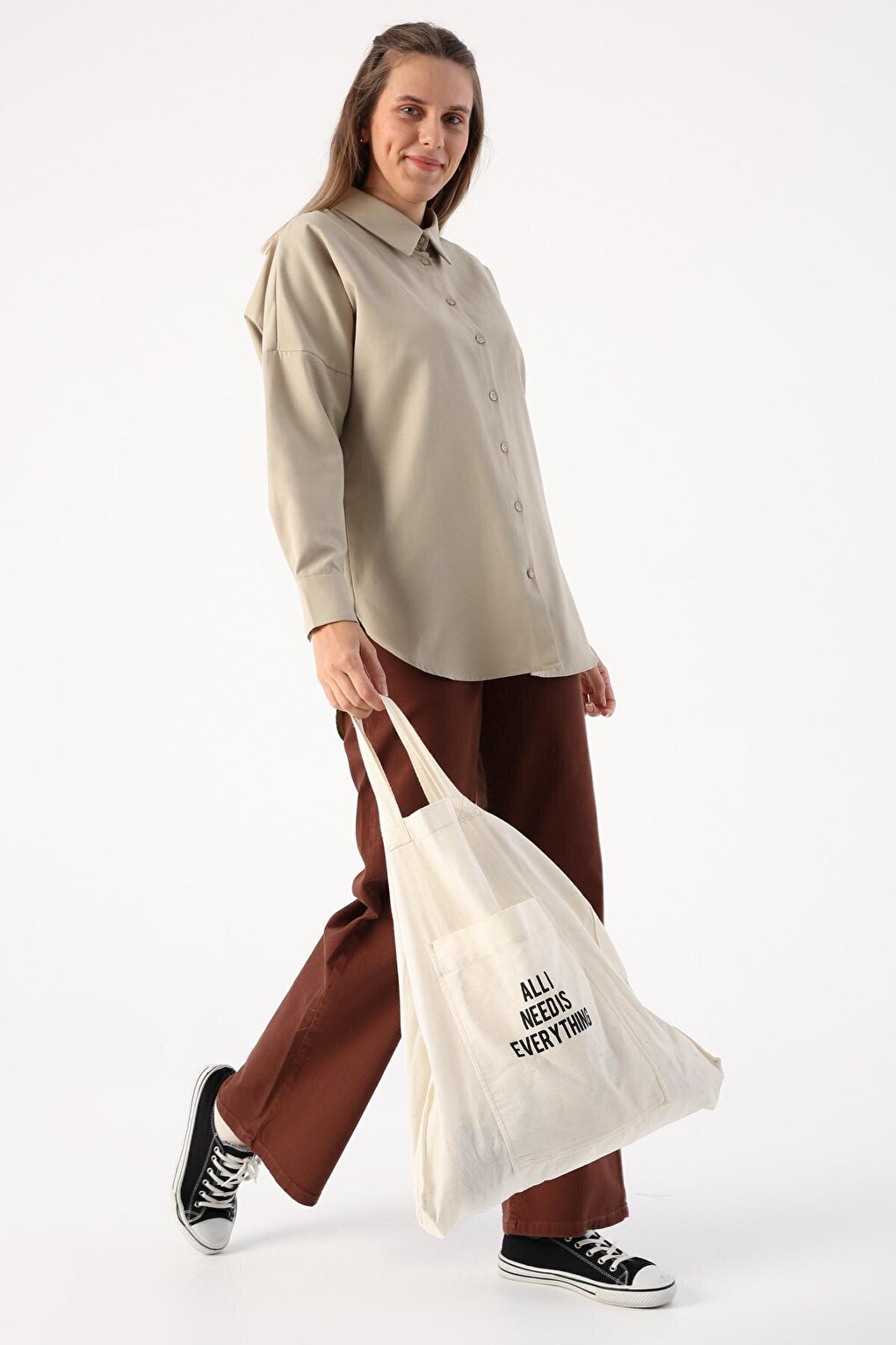 Taş01 Oversize Basic Shirt