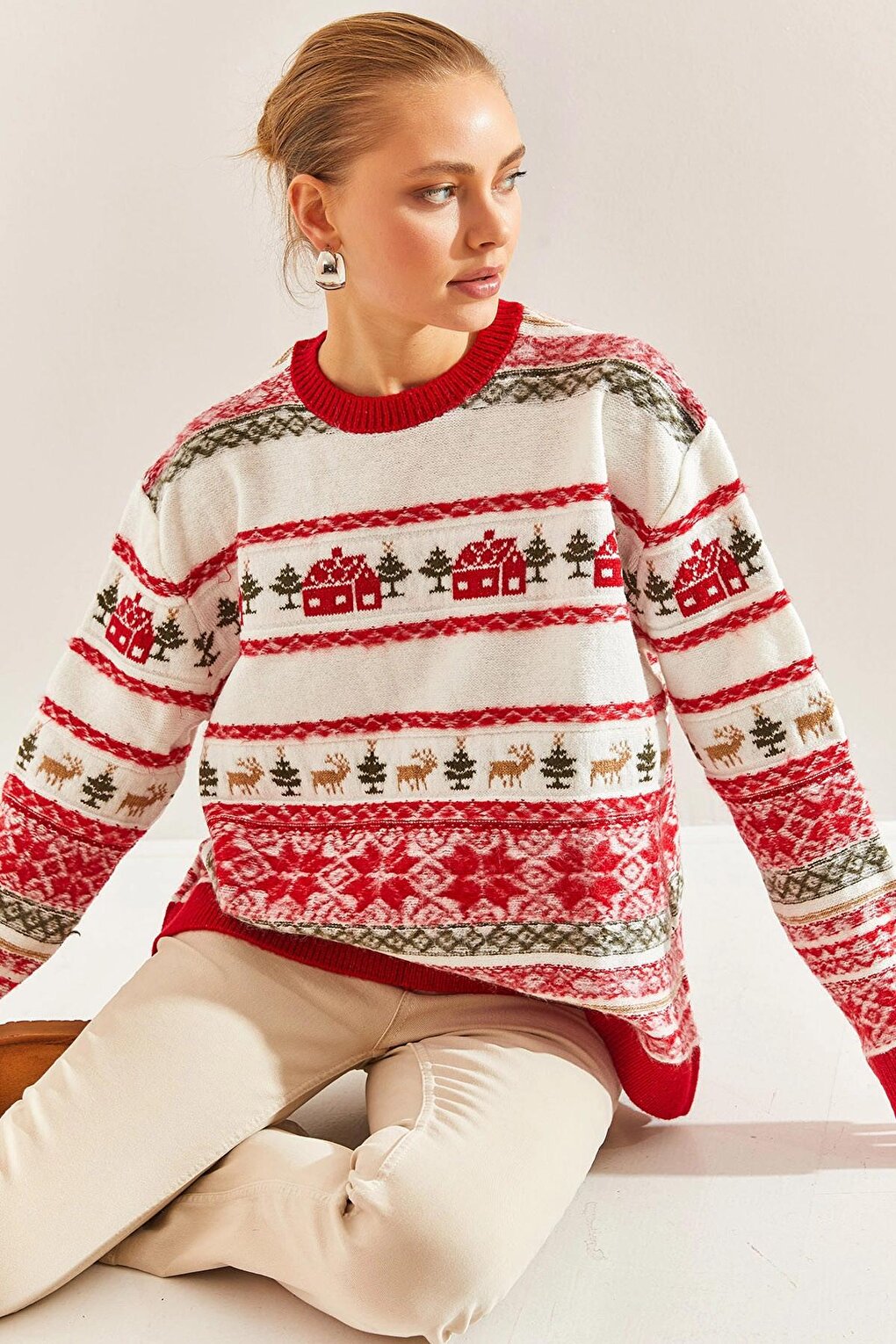 Women's New Year Themed Jacquard Sweater