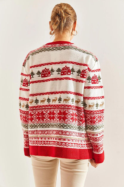 Women's New Year Themed Jacquard Sweater