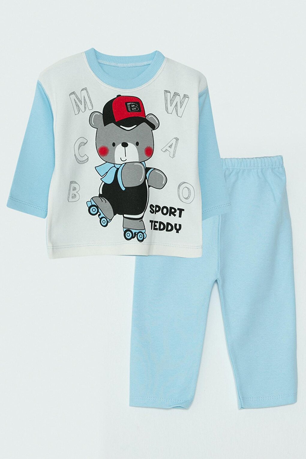 Teddy Bear Printed Long Sleeve Baby Boy Suit