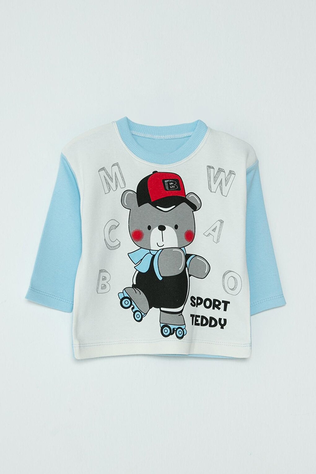 Teddy Bear Printed Long Sleeve Baby Boy Suit