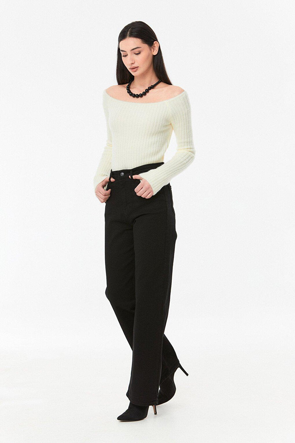 High Waist Palazzo Jean