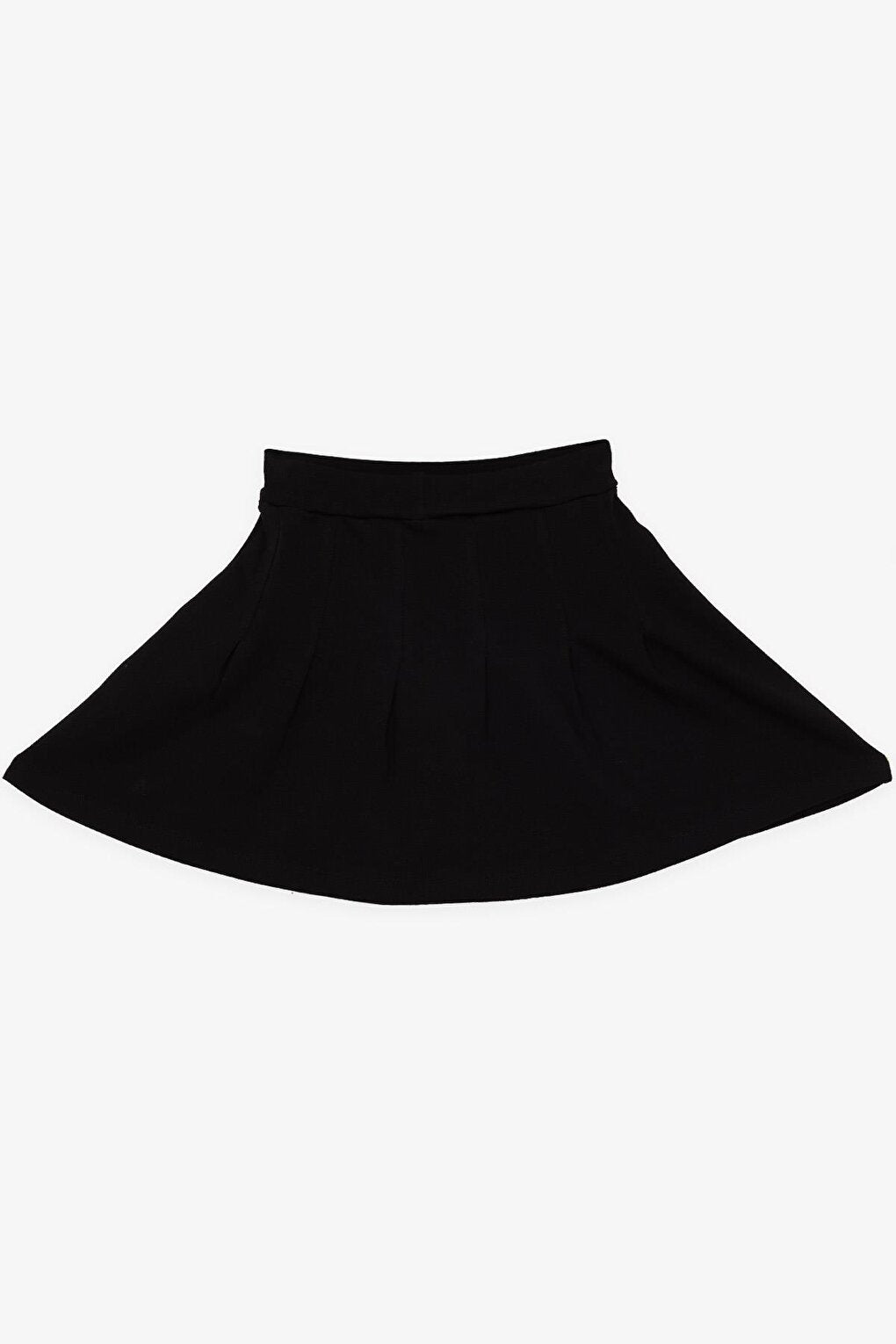 Girl's Skirt Embroidered Elastic Waist Black (8-14 Years)