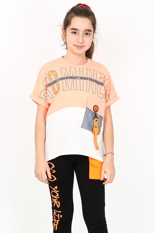 Girl Child Pocket T-Shirt 10-15 Years 14051