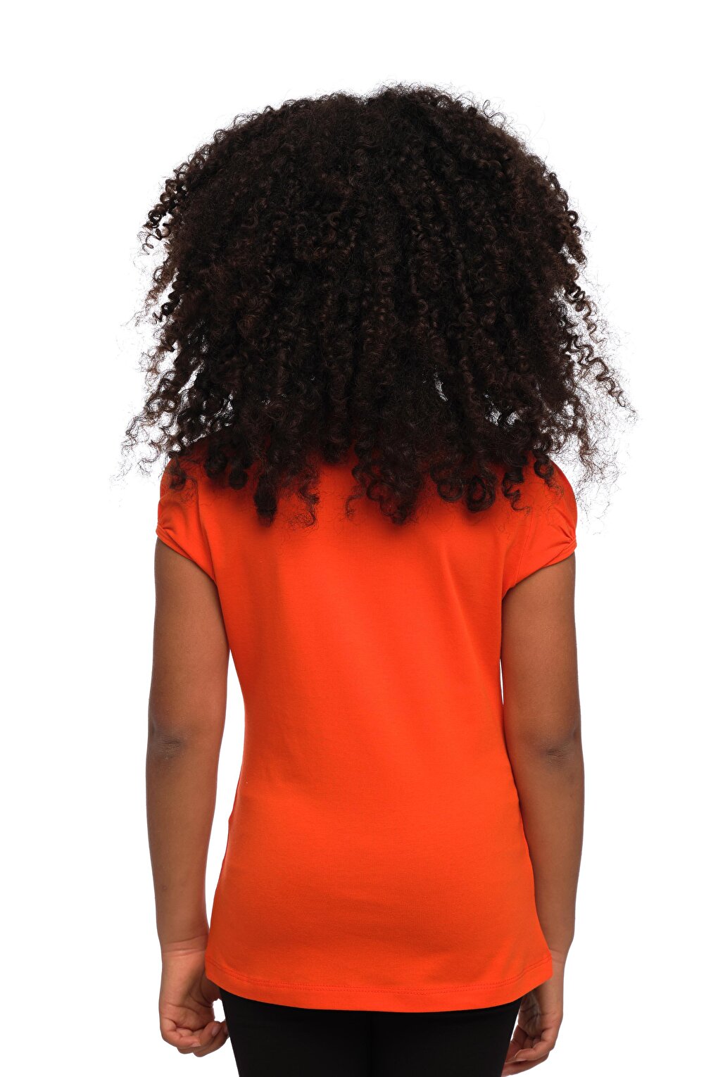 Orange Girl's Short Sleeve Basic T-Shirt