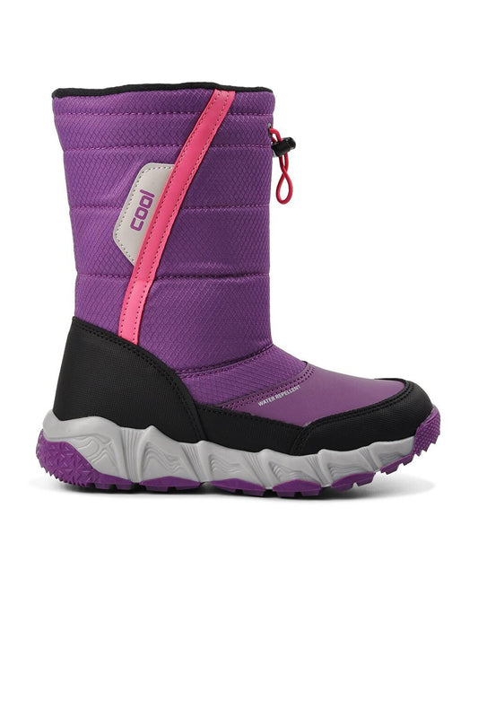 Molina-F Purple Water Repellent Children's Snow Boots