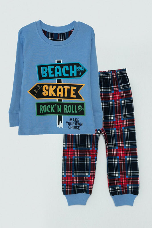 Text Printed Baby Boy Pajama Set