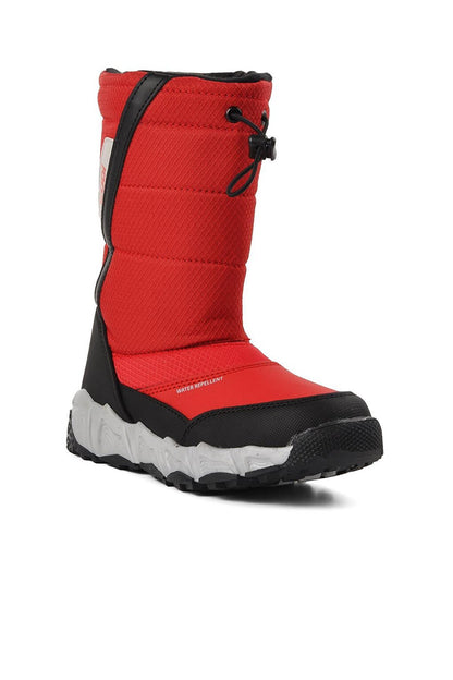 Molina-F Red Fleece Water Repellent Children's Snow Boots