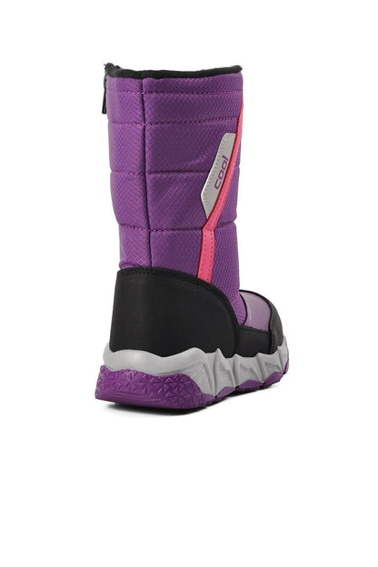 Molina-F Purple Water Repellent Children's Snow Boots