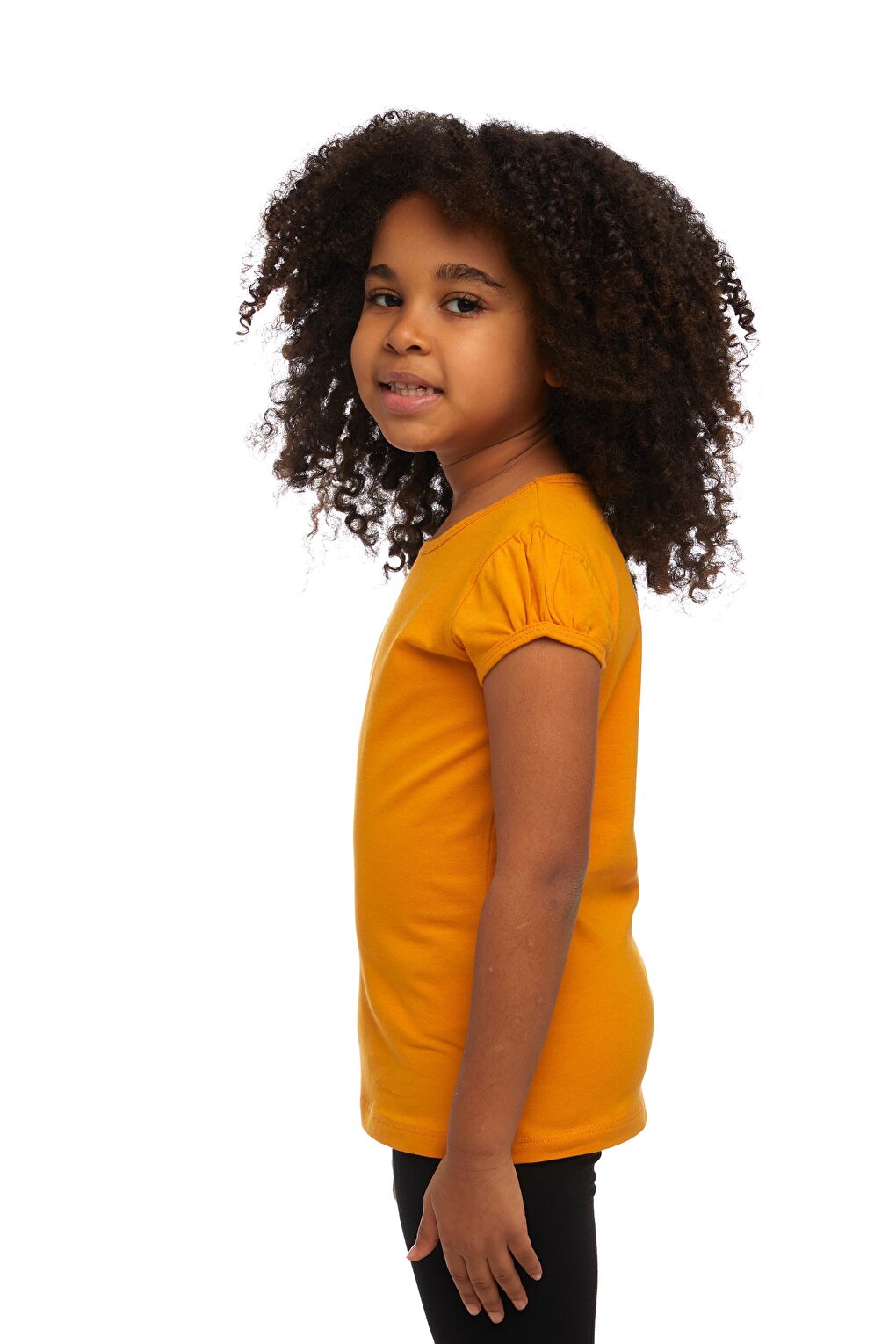 Cadmium Yellow Girl's Short Sleeve Basic T-Shirt