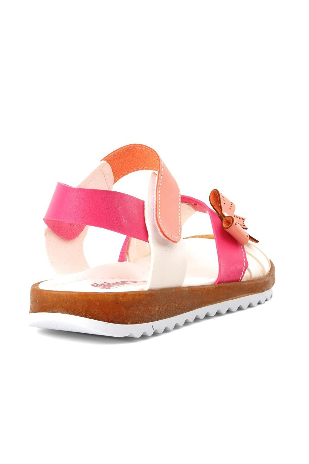 Az14 Pink-White Velcro Girls Sandals