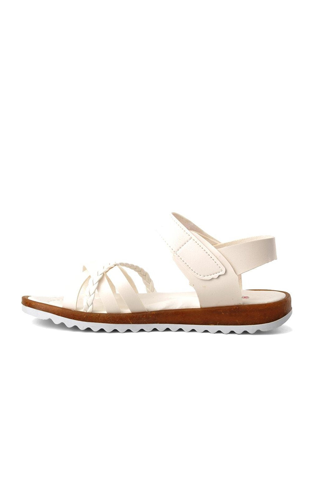 22Y02 White Velcro Girls Sandals