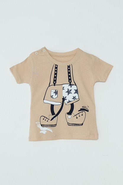 Picture Printed Short Sleeve Baby Boy Suit