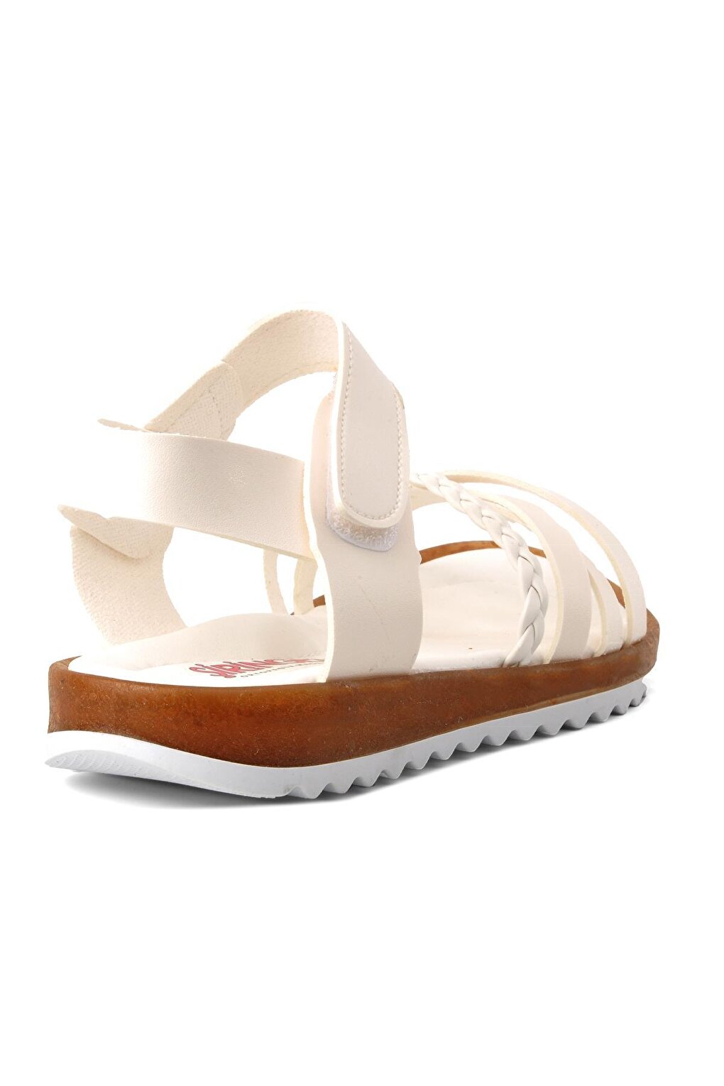 22Y02 White Velcro Girls Sandals