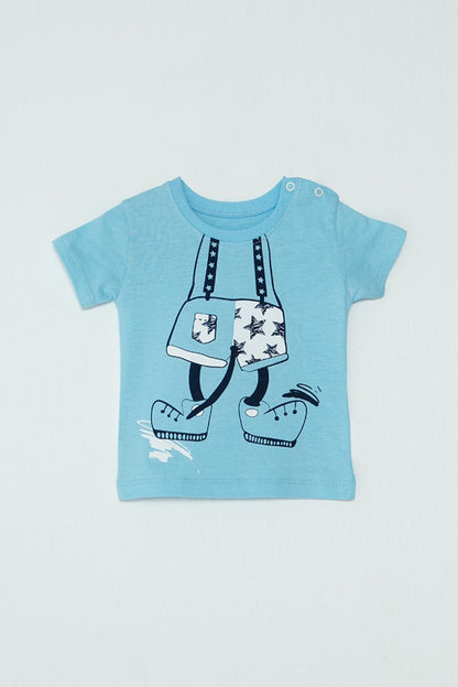 Picture Printed Short Sleeve Baby Boy Suit