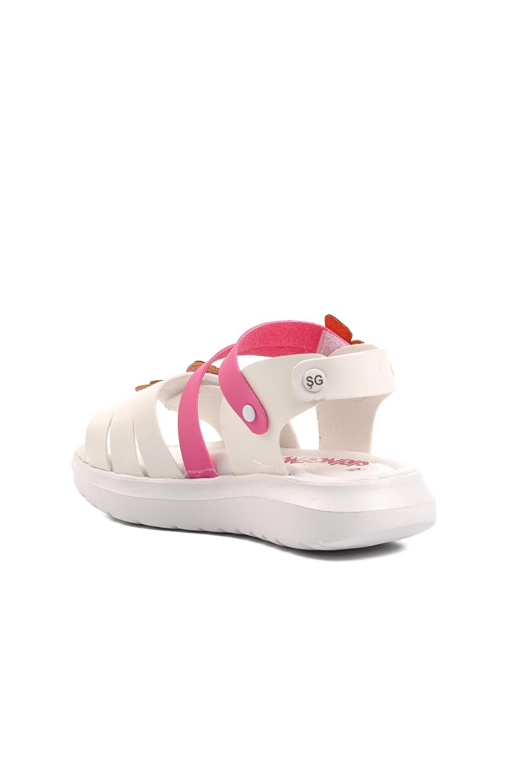 Şng 8000-P White-Fuchsia Girls Sandals