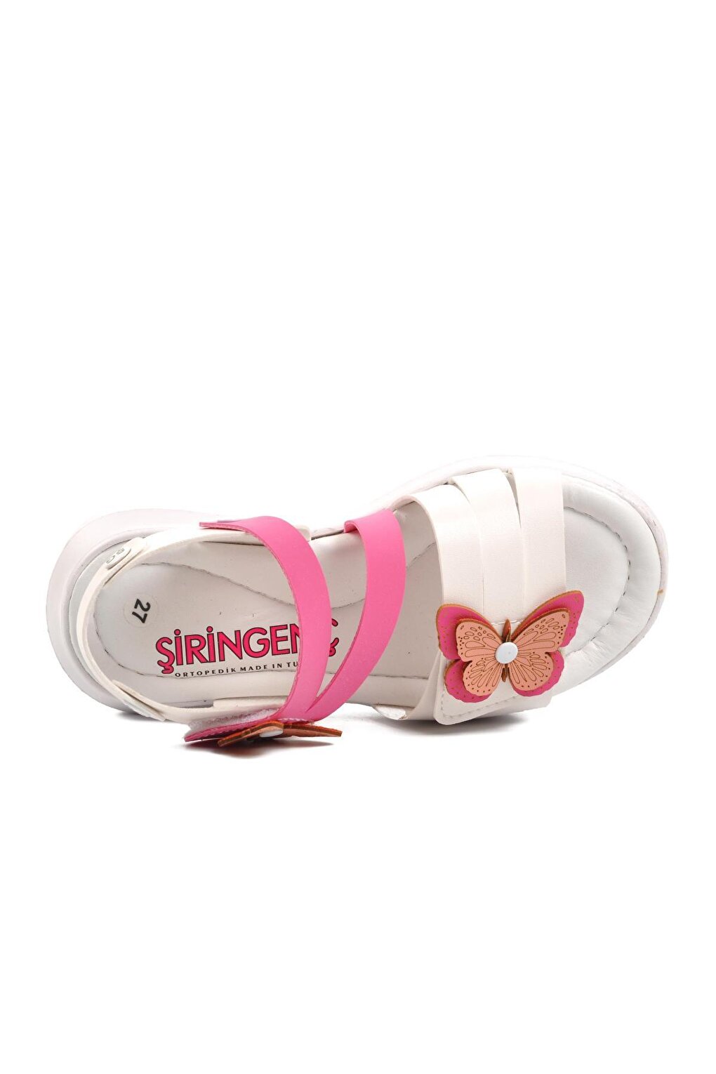 Şng 8000-P White-Fuchsia Girls Sandals