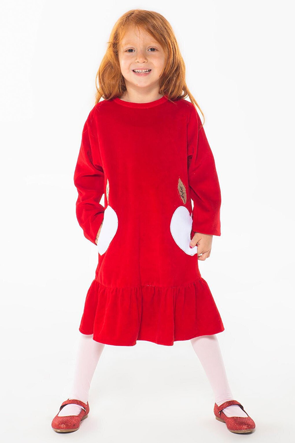 2 Heart Girls' Velvet Dress