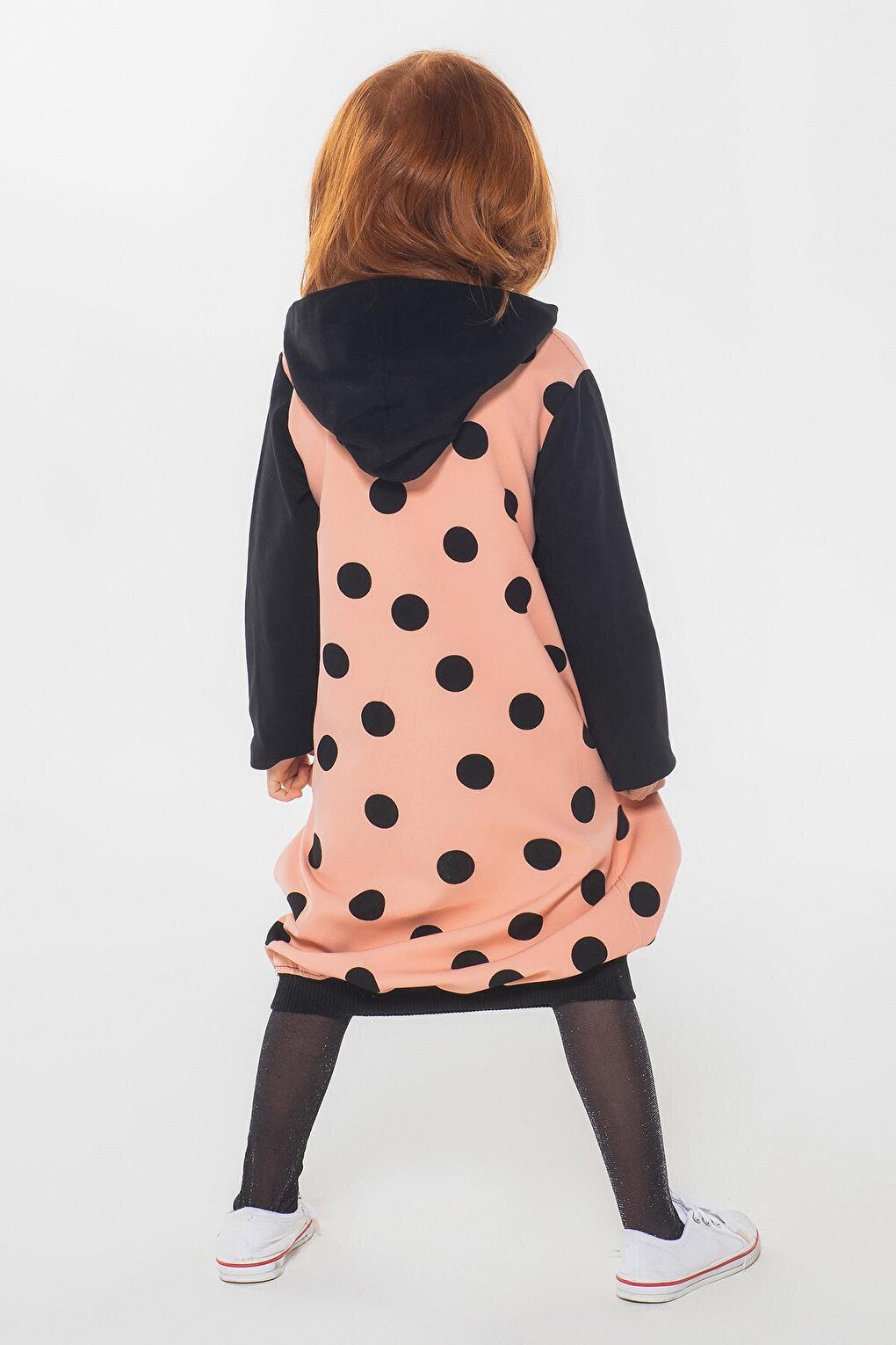 Polka Dot Hooded Girl's Dress