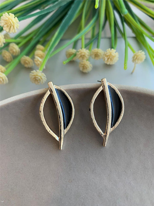 Black Leaf Earrings