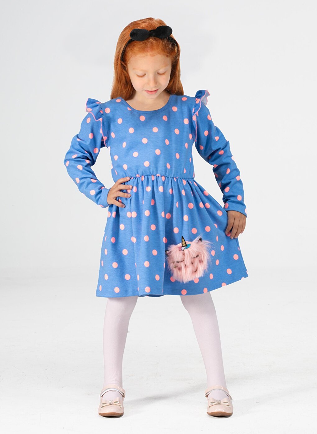 Polka Dot Fluffy Girls Dress