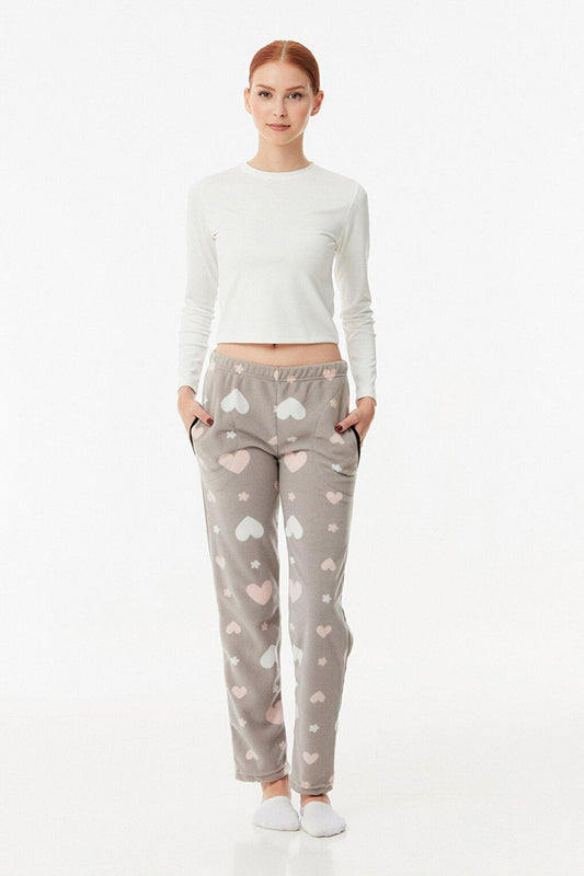 Printed Fleece Pajama Bottoms