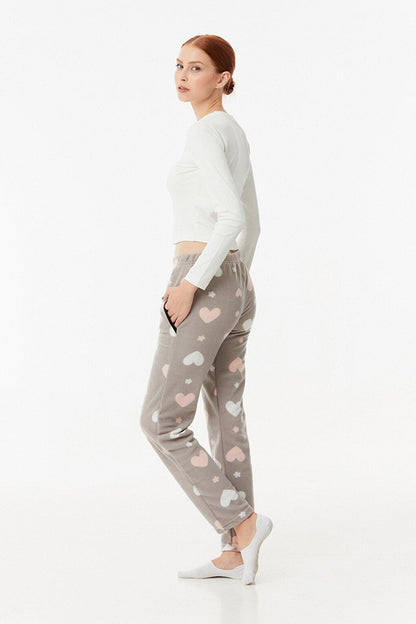 Printed Fleece Pajama Bottoms