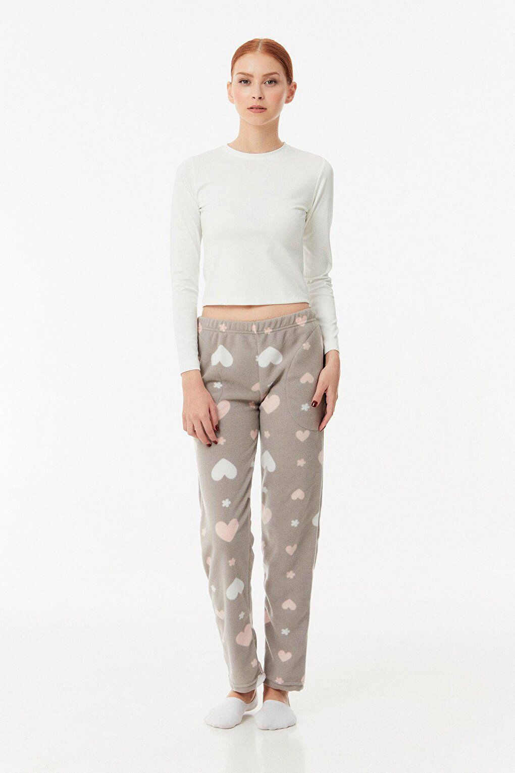 Printed Fleece Pajama Bottoms