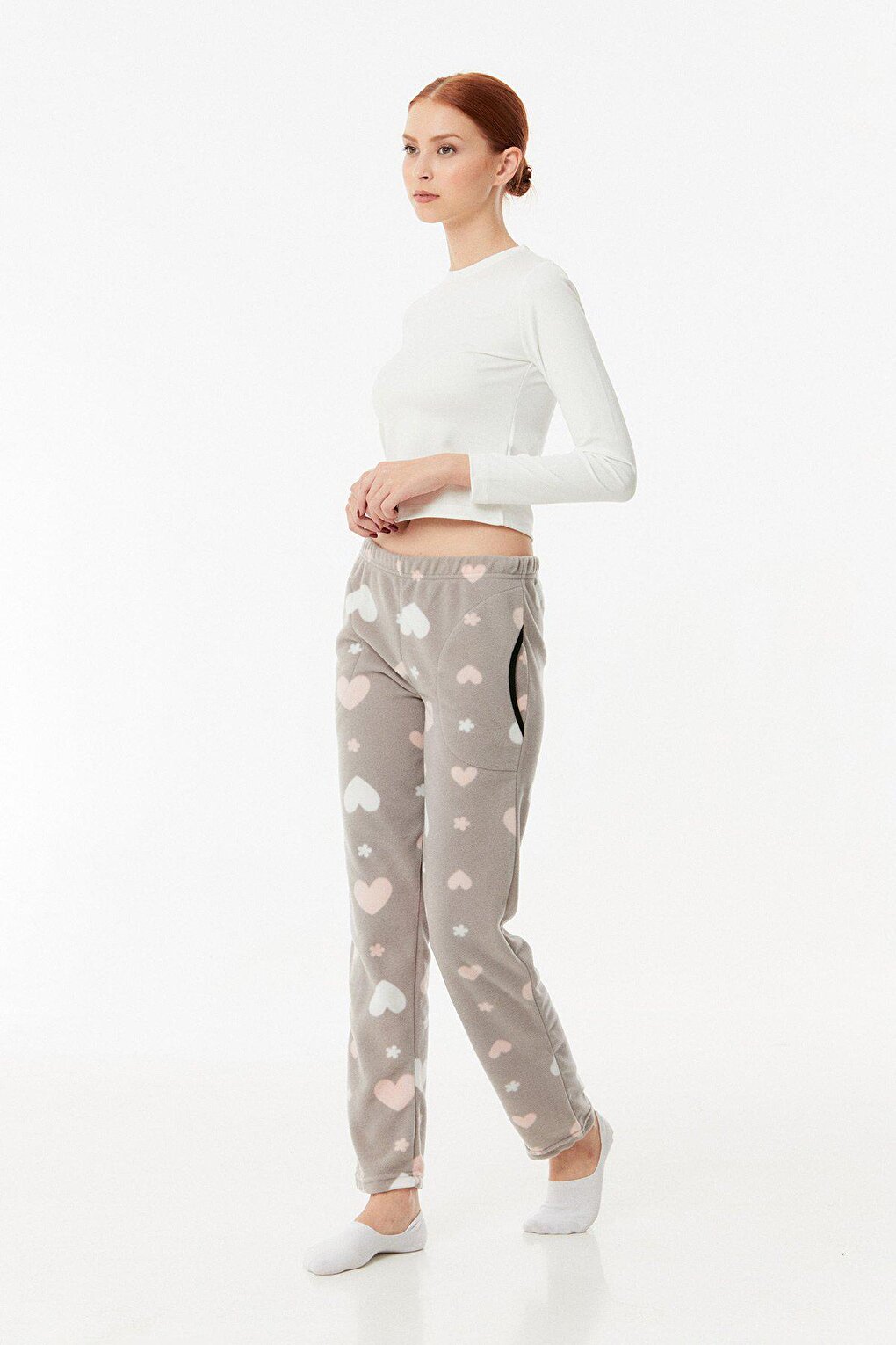 Printed Fleece Pajama Bottoms