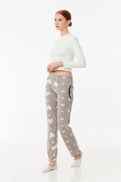 Printed Fleece Pajama Bottoms