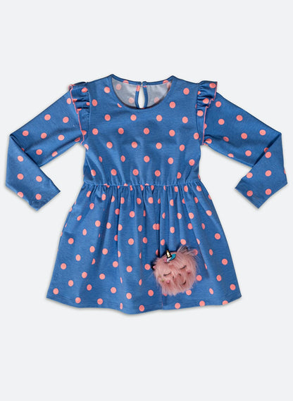 Polka Dot Fluffy Girls Dress