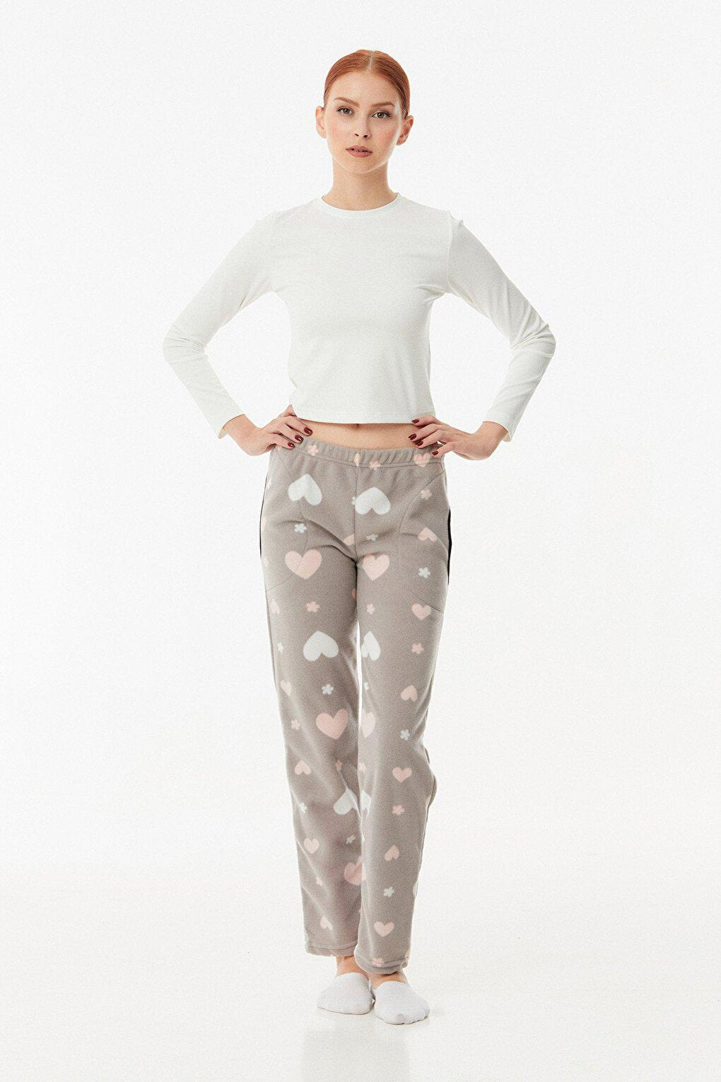 Printed Fleece Pajama Bottoms