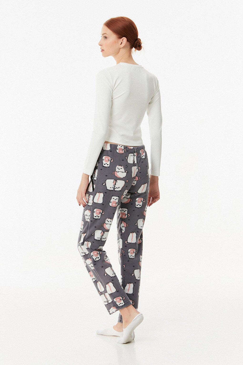 Printed Fleece Pajama Bottoms