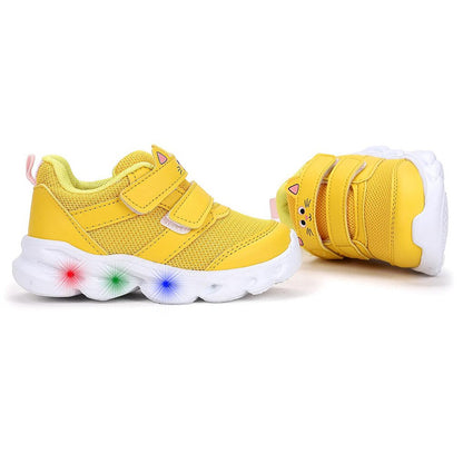 Caty Lighted Velcro Girls/Boys Sneakers